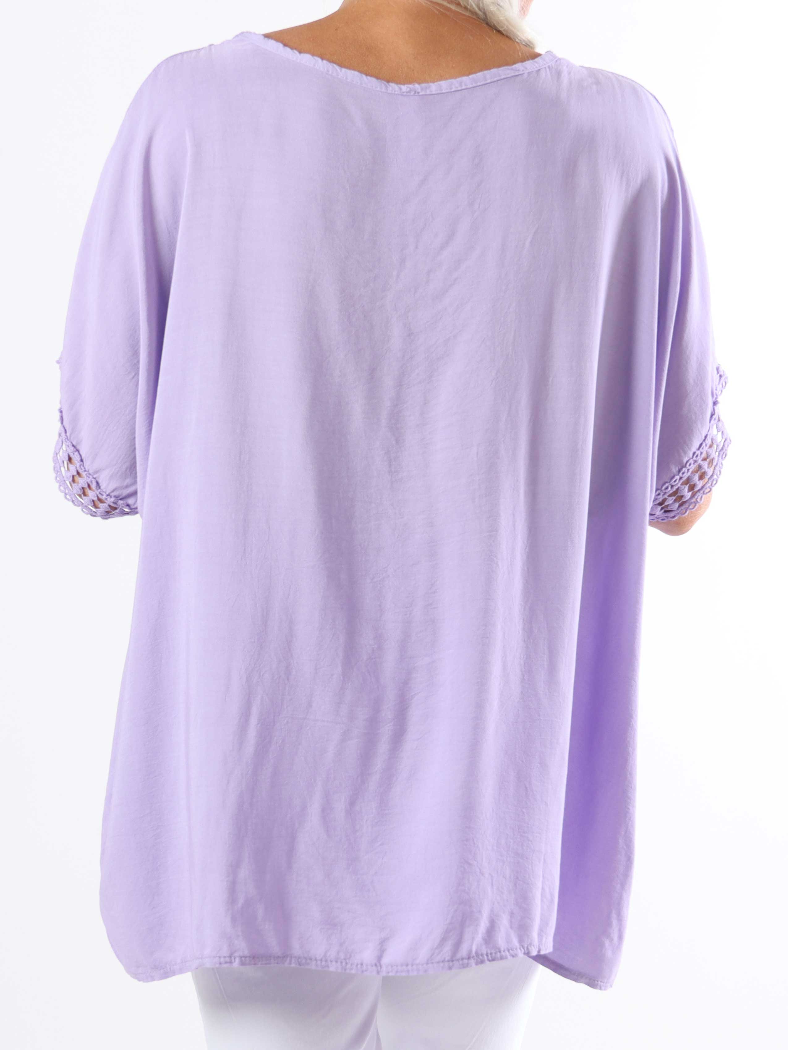 Muna - Plus size tunika i let viskose med broderinger